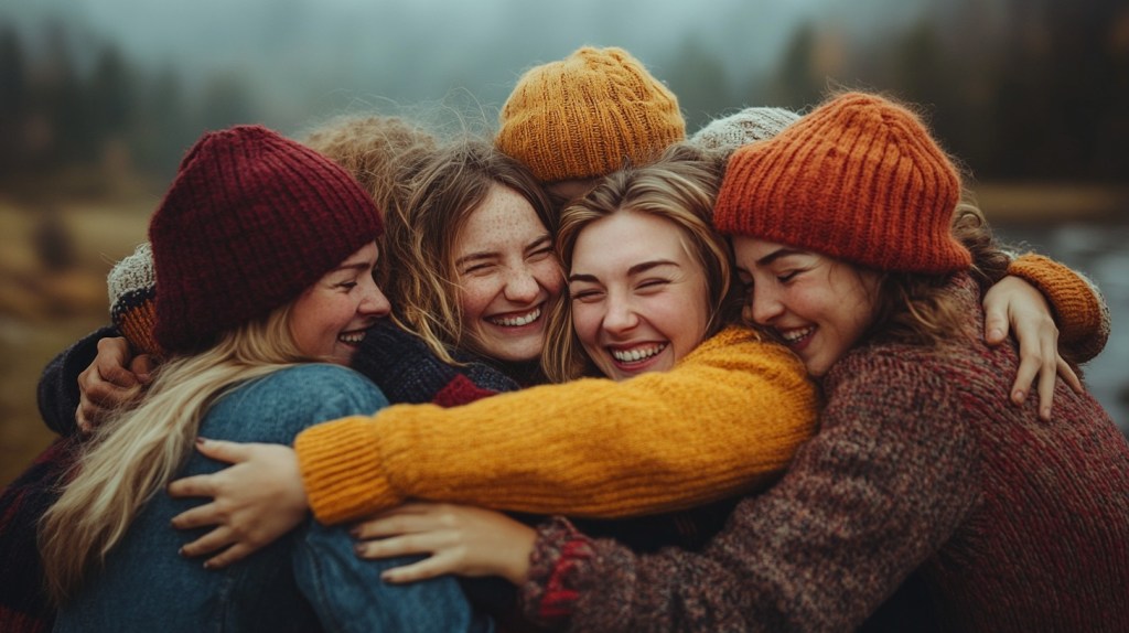 Abrazo grupo de amigas - Imagen: Blanca Campos