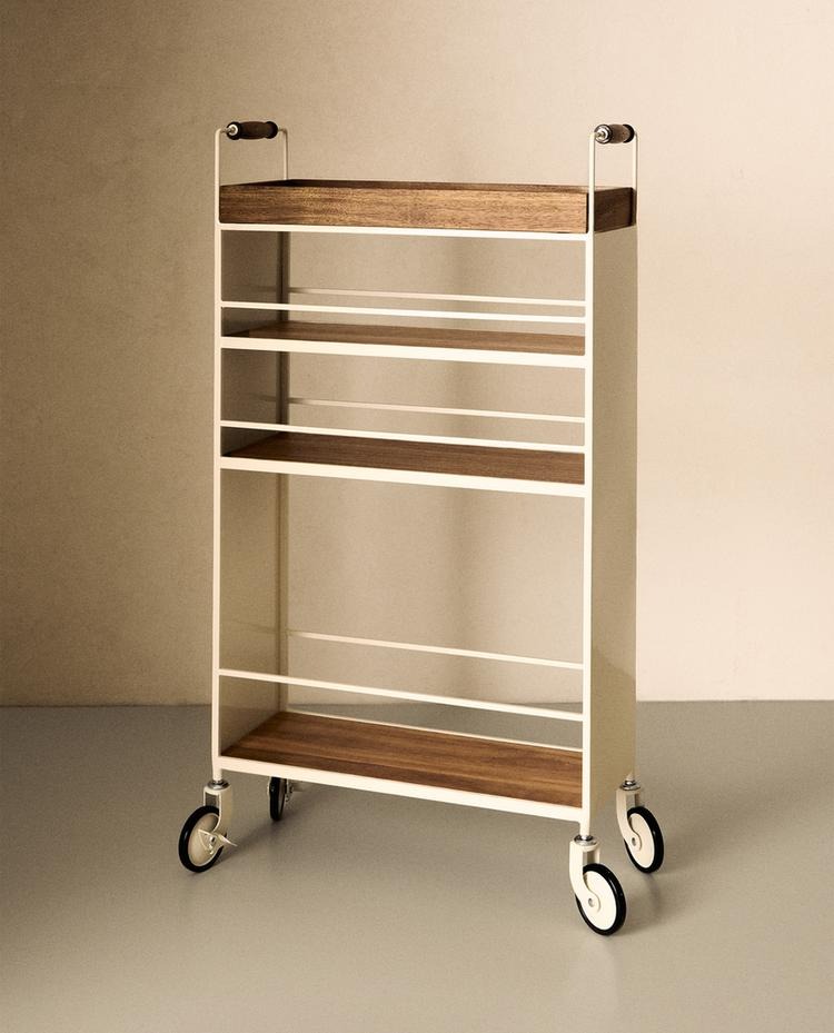 Carro almacenaje metal y madera - Imagen: Zara Home